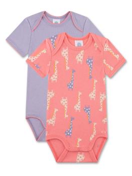 Body kurzarm rosa & lila (Doppelpack)
